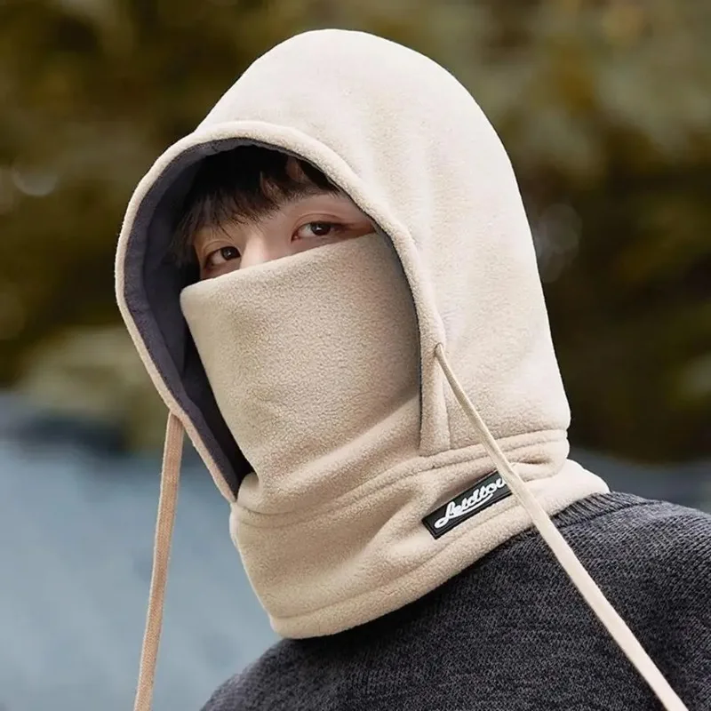 New Winter Full Face Mask Fleece Skiing Balaclava Hat Windproof Winter Warm Plush Neck Warmer Hood Outdoor Thicken Cap