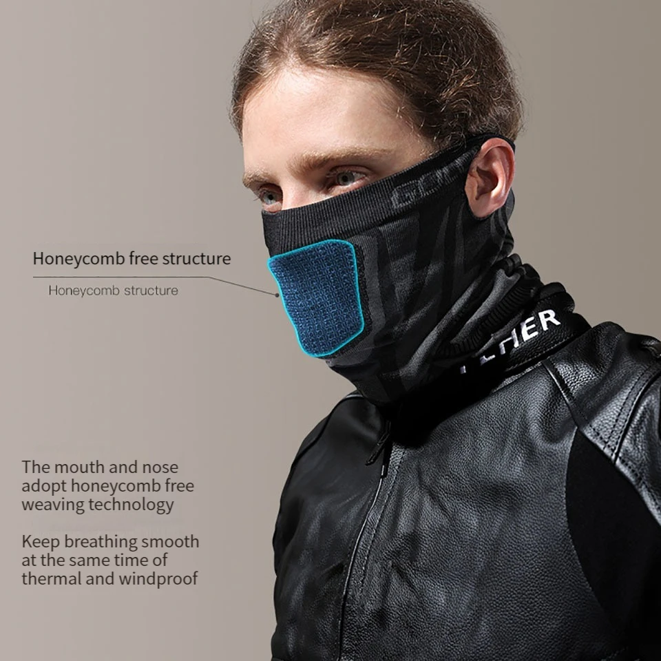 GTUBIKE Motorcycle Mask Winter Half Face Mask Windproof Cycling Snowboard Ski Hiking Masks Sport Scarf Neck Warm Bicycle Mask