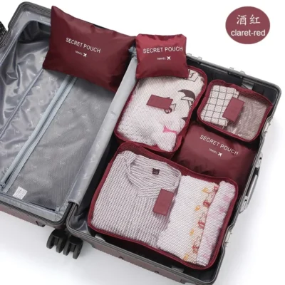 6PCS/Set Travel Storage Bag for Clothes Suitcase Organizer Wardrobe Pouch Travel Organizer Bag Case Shoes Packing Cube Bag