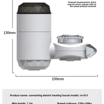 3000W Kitchen Electric Water Heater Tap Instant Hot Water Faucet Heater Cold Heating Faucet Tankless Instantaneous Water Heater
