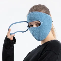 Alternative view of Winter Windproof Anti -dust Full Face Mask Cycling Ski Breathable Masks Eye Shield High Definition Anti Fog Goggles Hood Cover