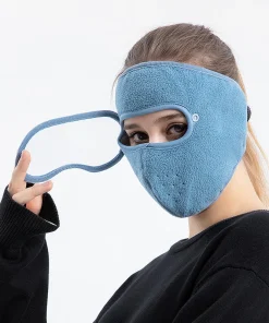Alternative view of Winter Windproof Anti -dust Full Face Mask Cycling Ski Breathable Masks Eye Shield High Definition Anti Fog Goggles Hood Cover