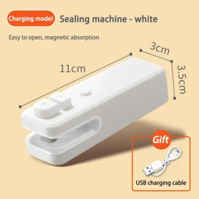 Portable Food Bag Sealing Machine Usb Rechargeable Household Vacuum Kaifeng Integrated Integrated Snack Sealer Kitchen Tools