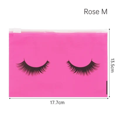 10pcs Eyelash Aftercare Bags With Zipper Toiletry Makeup Pouch Cosmetic Travel Beauty Tool Packaging Lash Extension Supplies