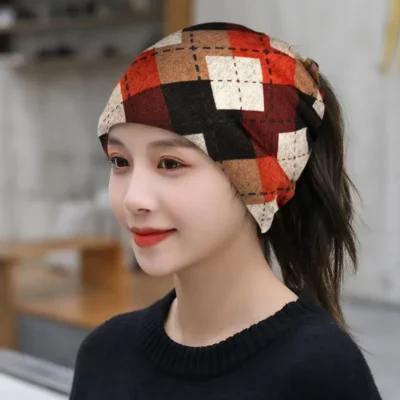 Fashion Double Head Cap Bib Twist Cap Multi-Functional Printed Scarf Cover Cap Neck Cap Face Mask Headscarf Cap C081