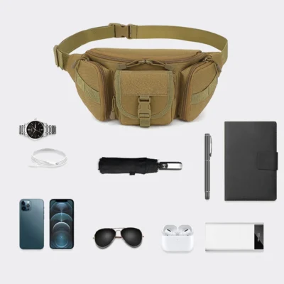 Outdoor Waist Bag Men's Waterproof  Camouflage Hunting Hiking Climbing Nylon Mobile Phone Belt Pack Combat Bags