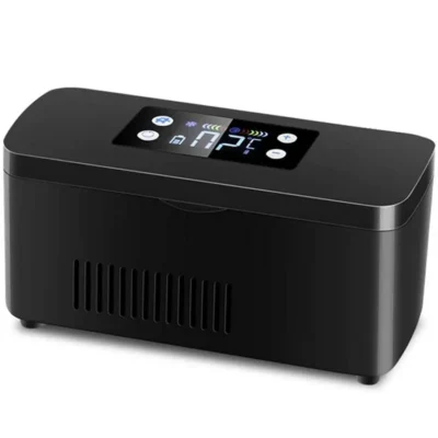 Insulin Cooler Portable Hormone Drugs Fridge Medicine Box for Home Interferon Growth Pill Organizer Built-Battery Travel Car