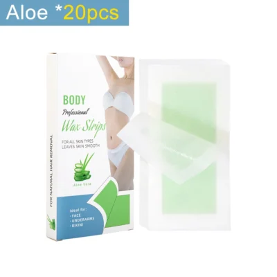20/40pcs Hair Removal Wax Strips Roll Underarm Wax Strip Paper Waxing Wipe Sticker Beauty Tool for Face Body Leg Arm Hair Remova
