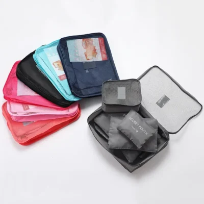 6PCS/Set Travel Storage Bag for Clothes Suitcase Organizer Wardrobe Pouch Travel Organizer Bag Case Shoes Packing Cube Bag