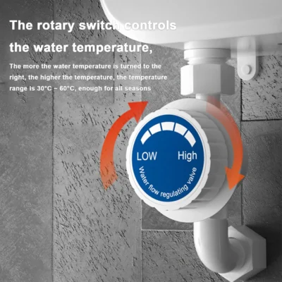 Tankless Water Heater Electric 3500W Instant Shower Heating Kit Electric Hot Water Heating Set for Bathroom Shower Room Toliet