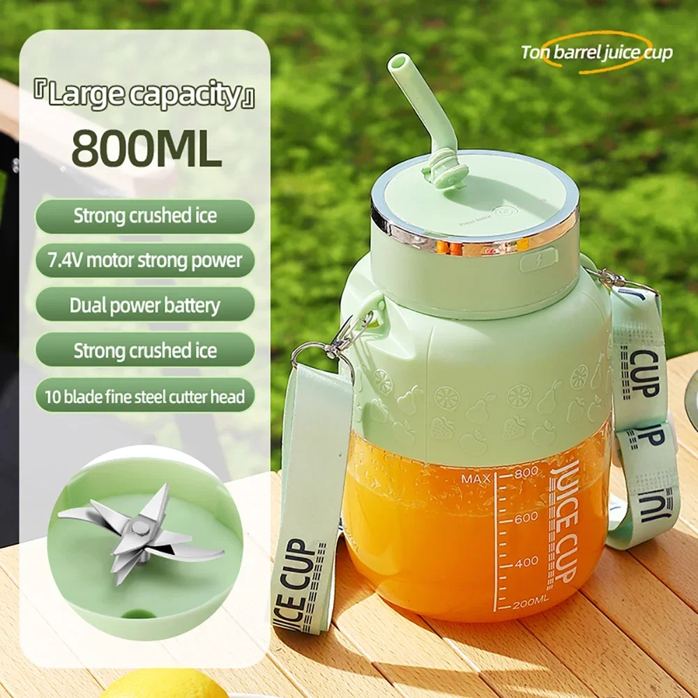 2025 800ML High-capacity Electric Blenders 6/12 Blades 1200mah Juice Maker Blender Cup Smoothies/Ice Fruits/Nuts
