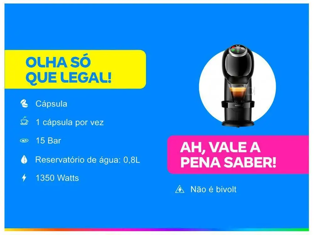 Arno Nescafé Dolce Gusto Genio S Plus Capsule 15 Bar Black-110V Express Coffee Maker