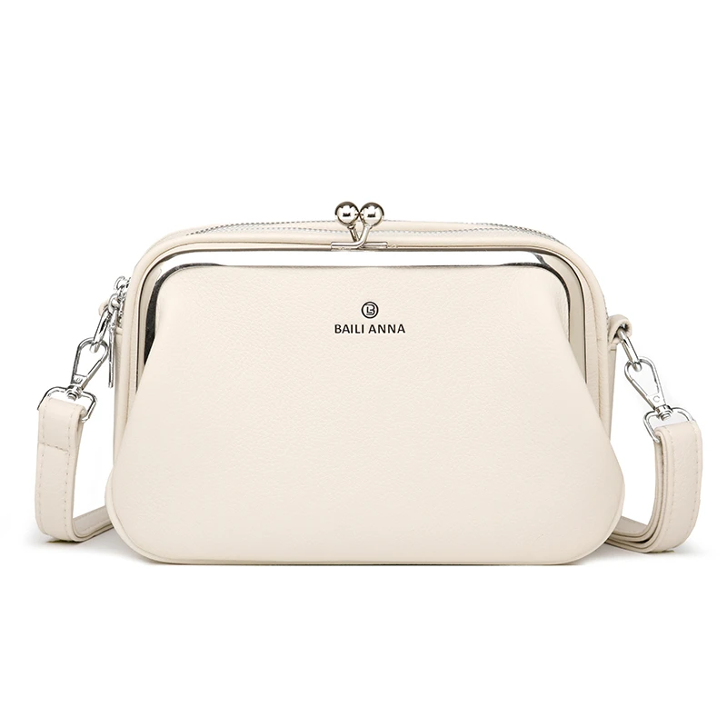 Elegant Shoulder Bag for Women Soft Leather Crossbody Bags Designer Multiple Pockets Messenger Bag Ladies Purses and Handbags