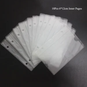 10Pcs Nail Stamping Plate Holder Case Inner Pages 6*12cm/9.5*14.5cm Nails Art Template Album Storage Bag Nail Art Sticker