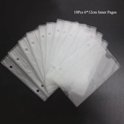 10Pcs Nail Stamping Plate Holder Case Inner Pages 6*12cm/9.5*14.5cm Nails Art Template Album Storage Bag Nail Art Sticker