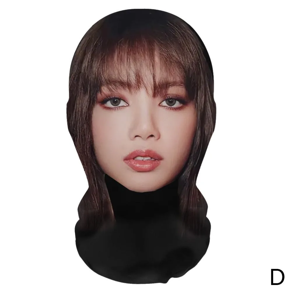 3D Printed Full Face Mask Elastic Mesh For Unisex Cosplay Headwear Party Simulation Balaclava Hat Headgear Breathable Prop Novel