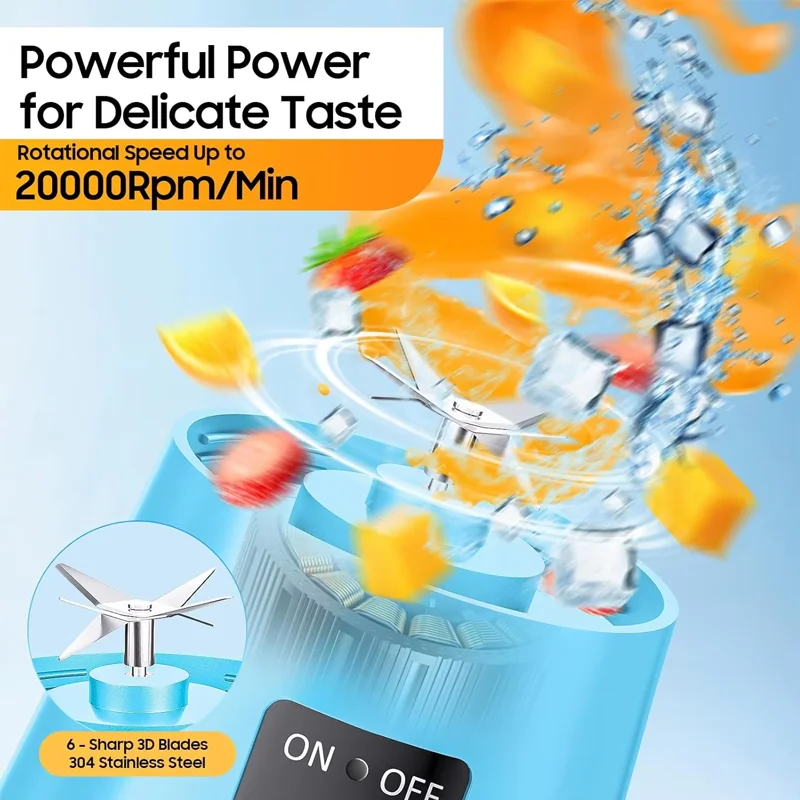 380ml Household Juice Mixer Mini Electric Juicer USB Rechargeable Smoothie Smoothie Shake Mixer Outdoor Picnic Portable Juicer