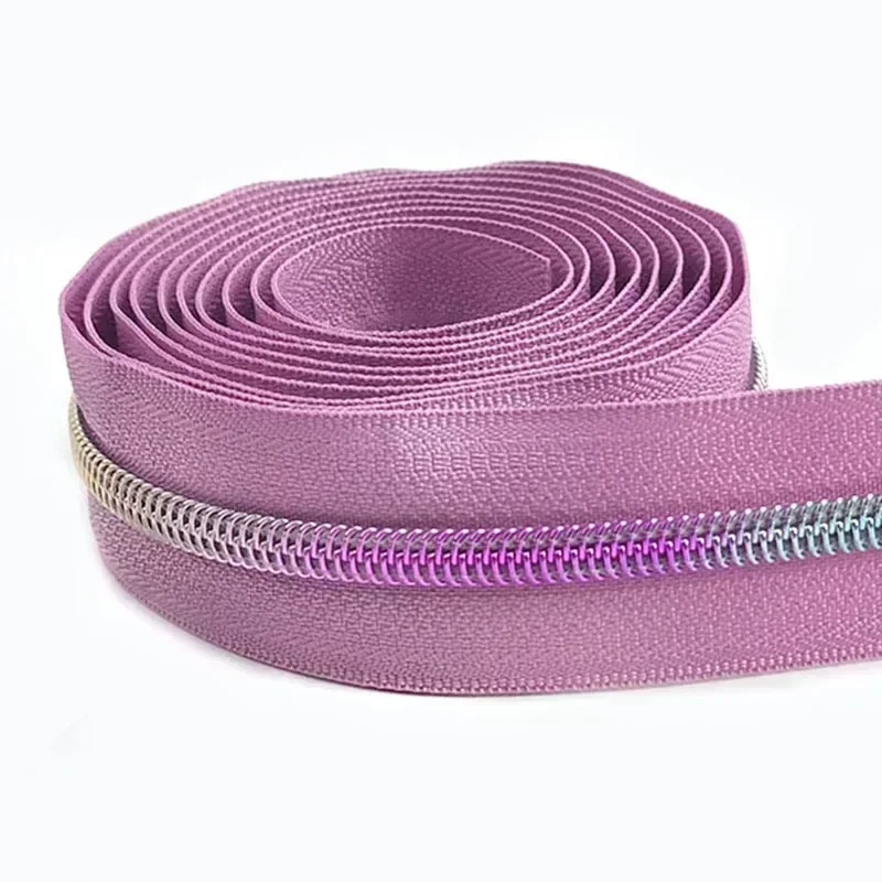 2/5/8/10M 5# Meetee Sewing Nylon Zipper Tape Clothes Zippers Puller Head Bag Jacket Zip Coil Closure Replace Repair Accessories