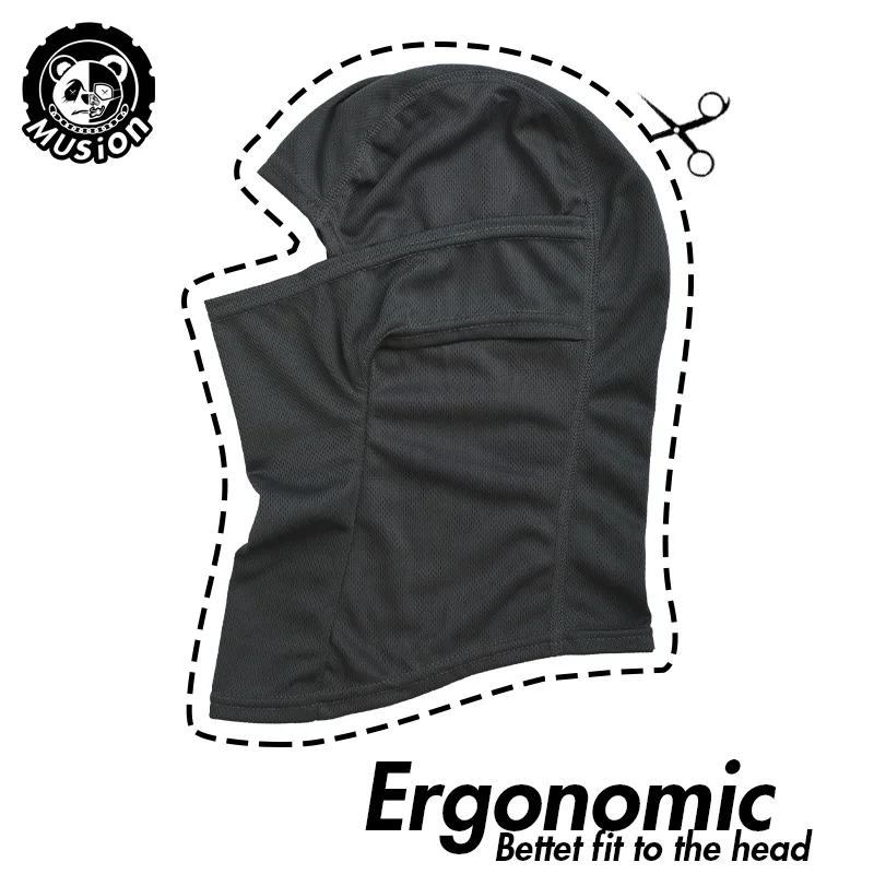 Musion Customized Full Face Mask Sweat-absorbing Balaclava High-stretch Helmet Liner for Cycling and Riding Motorcycle