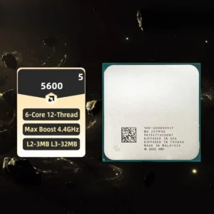 AMD Ryzen 5 5600 CPU AMD R5 5600 Processor 4.4GHz 6-Core 12-Thread 32MB Cache Socket AM4 Desktop PC Gaming CPU