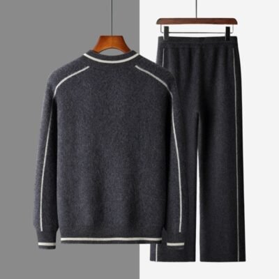 Middle-aged Dads Spring Western-style Coat And Sportswear Set