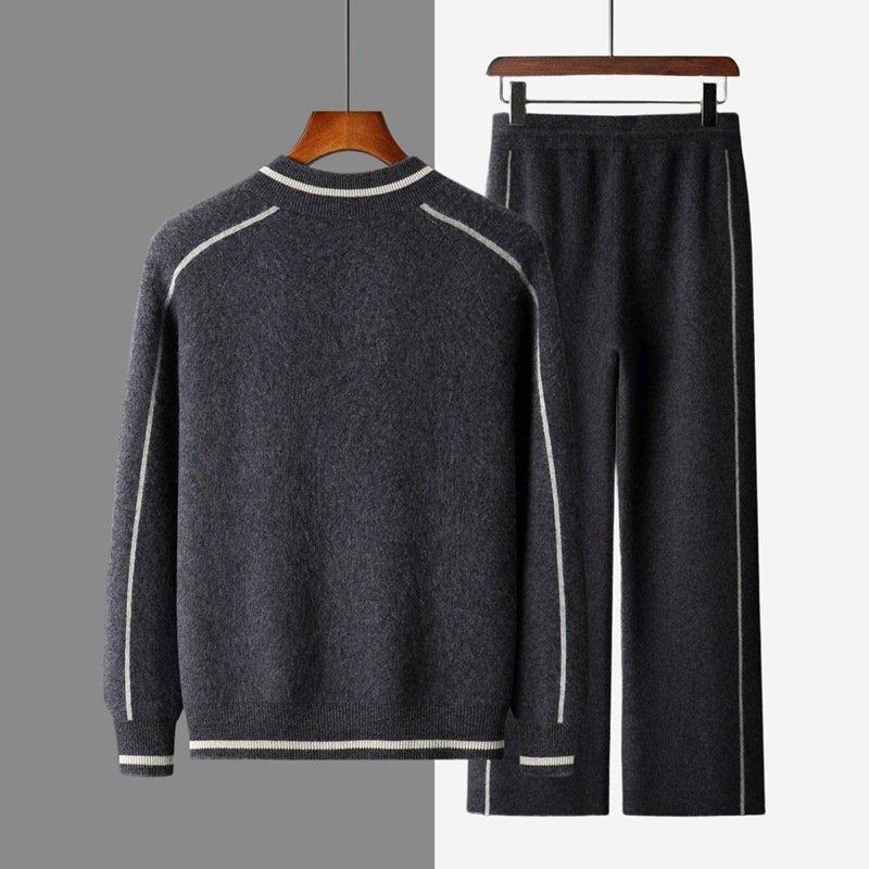 Middle-aged Dads Spring Western-style Coat And Sportswear Set