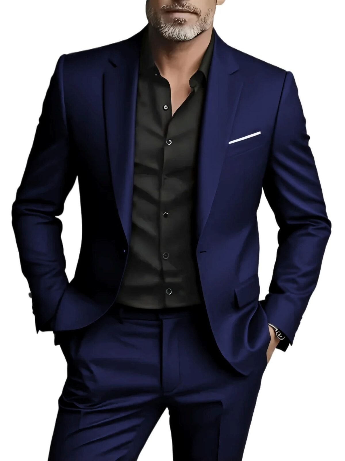 Men's Business-Casual Two-Piece Suit Set