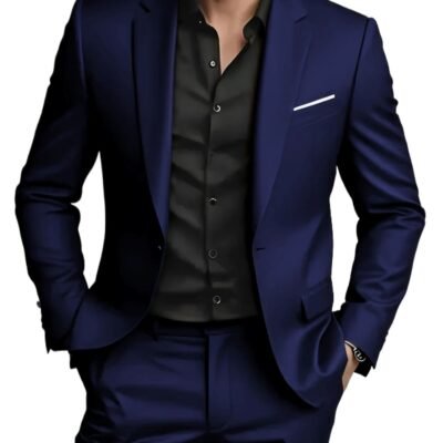 Men's Business-Casual Two-Piece Suit Set