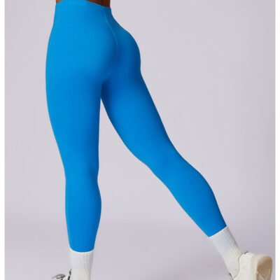 Sanding High Waist Hip Lift Yoga Slimming Belly Contracting Workout Running Pants