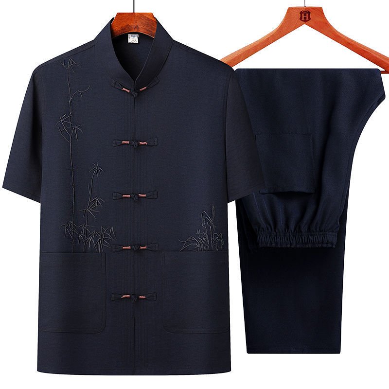 Ice Silk Short-sleeve Shirt For Men