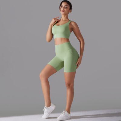 Beauty Back Cross Sports Underwear Fitness Yoga Wear Suit