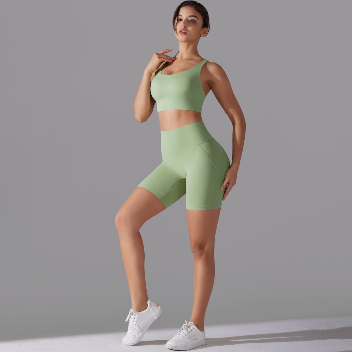 Beauty Back Cross Sports Underwear Fitness Yoga Wear Suit