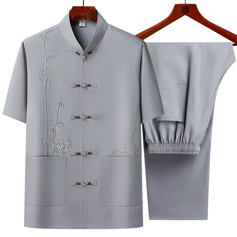 Ice Silk Short-sleeve Shirt For Men