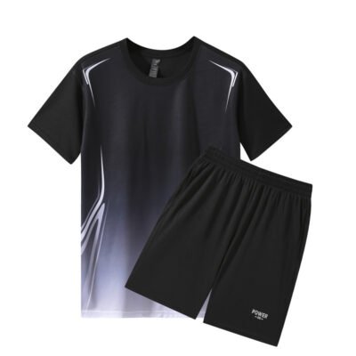 Quick-drying Fitness Workout Clothing Ice Silk Summer Casual Set