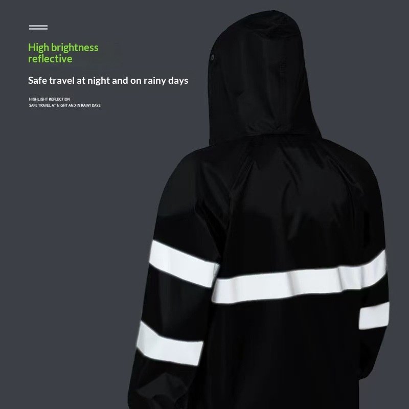 Outdoor Split-Style Reflective Rain Jacket And Rain Pants Set