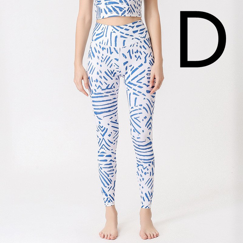 Printed Yoga Pants Tight-fitting High-waist Hip-lifting Fitness Pants Sports Fitness Yoga Wear