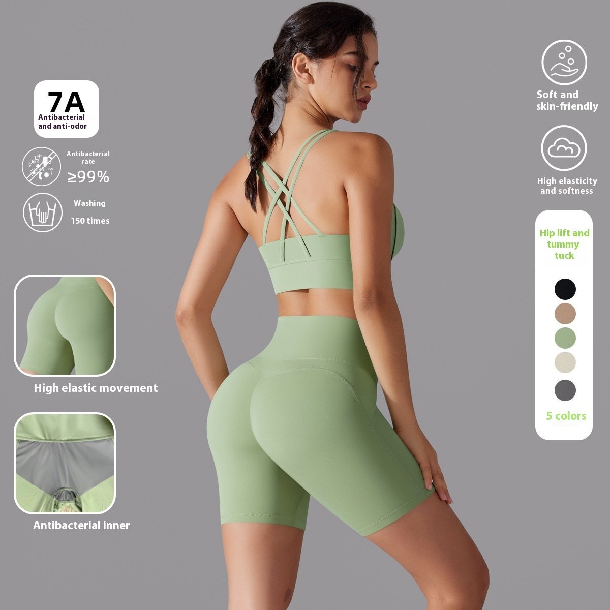 Beauty Back Cross Sports Underwear Fitness Yoga Wear Suit
