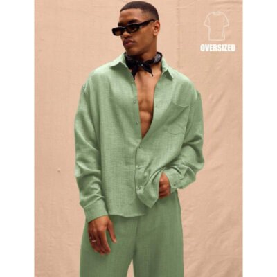 Men's Cotton-Linen Commuter Two-Piece Set