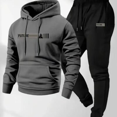 Stylish Printed Casual Men's Sports Suit