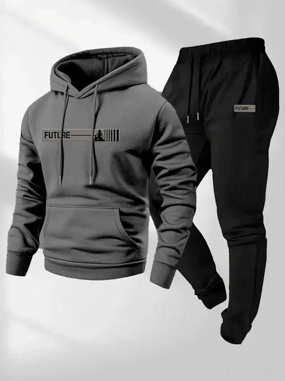 Stylish Printed Casual Men's Sports Suit