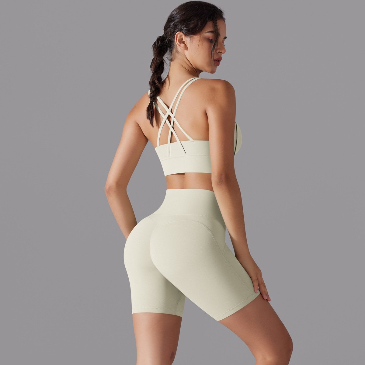 Beauty Back Cross Sports Underwear Fitness Yoga Wear Suit