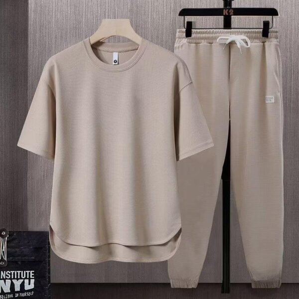 Men's Summer Athletic Crew Neck Pants Set