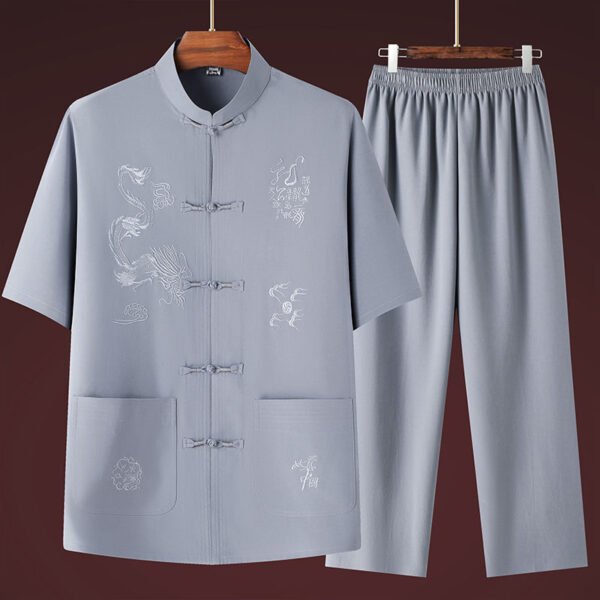 Men's Thin Casual New Chinese-style Short-sleeve Suit