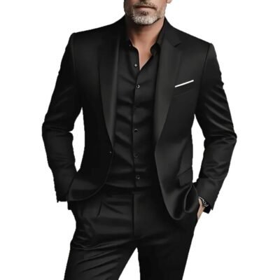 Men's Business-Casual Two-Piece Suit Set