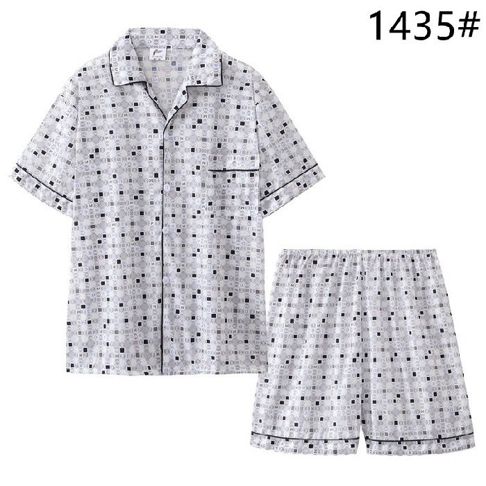 Summer Fashion Plaid Pajamas Mens Short-Sleeve Shorts