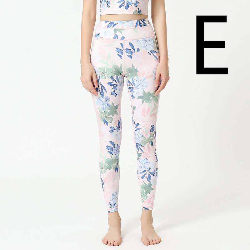 Printed Yoga Pants Tight-fitting High-waist Hip-lifting Fitness Pants Sports Fitness Yoga Wear
