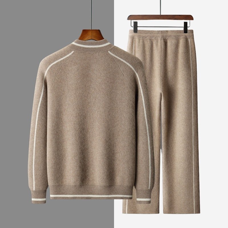 Middle-aged Dads Spring Western-style Coat And Sportswear Set