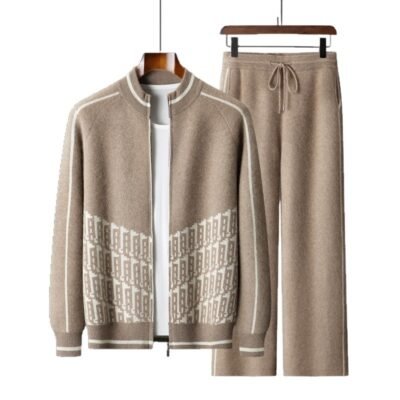 Middle-aged Dads Spring Western-style Coat And Sportswear Set
