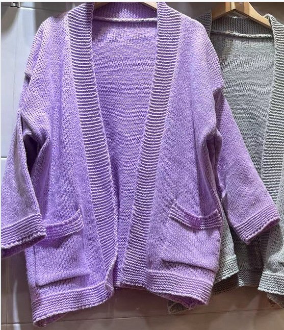 Womens Loose-Fit Knitted Cardigan Sweater Coat - Image 10