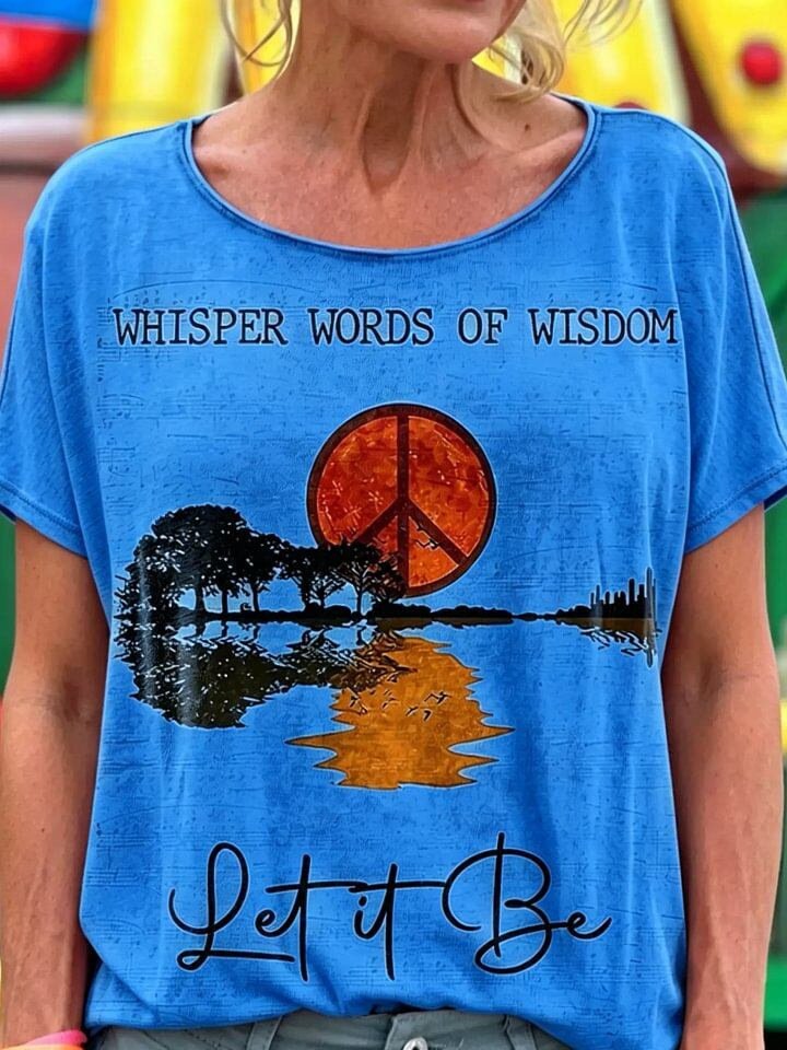 Womens Short-sleeve Top With Digital Print Design - Image 4